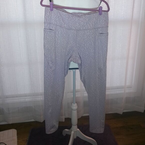 JOCKEY Cropped Leggings with Side Pockets Dusty Pink XL - Picture 1 of 7